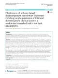 Effectiveness of a theory-based multicomponent intervention (Movement Coaching) on the promotion of total and domain-specific physical activity: A randomised controlled trial in low back pain patients