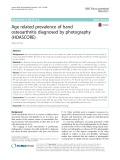 Age related prevalence of hand osteoarthritis diagnosed by photography (HOASCORE)
