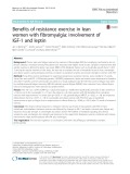 Benefits of resistance exercise in lean women with fibromyalgia: Involvement of IGF-1 and leptin