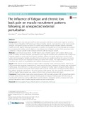 The influence of fatigue and chronic low back pain on muscle recruitment patterns following an unexpected external perturbation