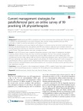 Current management strategies for patellofemoral pain: An online survey of 99 practising UK physiotherapists