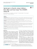 Spinal pain in Danish school children – how often and how long? The CHAMPS Study-DK