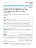 Is tea consumption associated with the serum uric acid level, hyperuricemia or the risk of gout? A systematic review and meta-analysis