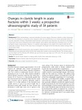 Changes in clavicle length in acute fractures within 3 weeks: A prospective ultrasonographic study of 59 patients