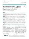 Spinal epidural lipomatosis – an easily ignored secondary intraspinal disorder in spinal kyphotic deformities