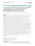 A systematic review of suture-button versus syndesmotic screw in the treatment of distal tibiofibular syndesmosis injury