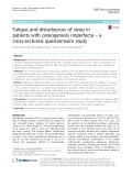 Fatigue and disturbances of sleep in patients with osteogenesis imperfecta – a cross-sectional questionnaire study