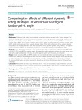 Comparing the effects of different dynamic sitting strategies in wheelchair seating on lumbar-pelvic angle