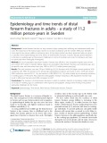Epidemiology and time trends of distal forearm fractures in adults - a study of 11.2 million person-years in Sweden