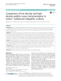 Comparison of low density and high density pedicle screw instrumentation in Lenke 1 adolescent idiopathic scoliosis