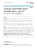 The outcomes of the modified Fulkerson osteotomy procedure to treat habitual patellar dislocation associated with high-grade trochlear dysplasia