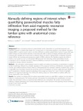 Manually defining regions of interest when quantifying paravertebral muscles fatty infiltration from axial magnetic resonance imaging: A proposed method for the lumbar spine with anatomical crossreference