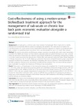 Cost-effectiveness of using a motion-sensor biofeedback treatment approach for the management of sub-acute or chronic low back pain: Economic evaluation alongside a randomised trial
