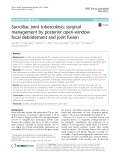 Sacroiliac joint tuberculosis: Surgical management by posterior open-window focal debridement and joint fusion
