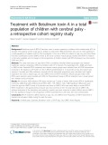 Treatment with Botulinum toxin A in a total population of children with cerebral palsy - a retrospective cohort registry study