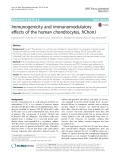 Immunogenicity and immunomodulatory effects of the human chondrocytes, hChonJ
