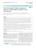 The mitochondrial inhibitor oligomycin induces an inflammatory response in the rat knee joint