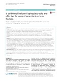 Is additional balloon Kyphoplasty safe and effective for acute thoracolumbar burst fracture