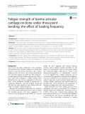 Fatigue strength of bovine articular cartilage-on-bone under three-point bending: The effect of loading frequency