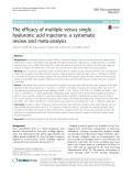 The efficacy of multiple versus single hyaluronic acid injections: A systematic review and meta-analysis