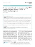 A cross-sectional study on sarcopenia using different methods: Reference values for healthy Saudi young men