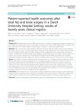 Patient-reported health outcomes after total hip and knee surgery in a Dutch University Hospital Setting: Results of twenty years clinical registry