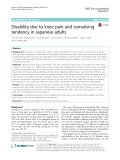Disability due to knee pain and somatising tendency in Japanese adults