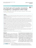 Low back pain and causative movements in pregnancy: A prospective cohort study