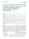 Psychological predictors of change in the number of musculoskeletal pain sites among Norwegian employees: A prospective study