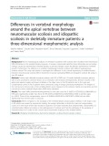 Differences in vertebral morphology around the apical vertebrae between neuromuscular scoliosis and idiopathic scoliosis in skeletally immature patients: A three-dimensional morphometric analysis