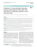Prevalence of musculoskeletal disorders among school teachers from urban and rural areas in Chuquisaca, Bolivia: A crosssectional study