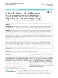 Is the effectiveness of patellofemoral bracing modified by patellofemoral alignment and trochlear morphology