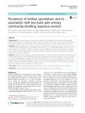 Prevalence of lumbar spondylosis and its association with low back pain among community-dwelling Japanese women