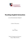 A Master’s dissertation: Teaching English intonation an action research project