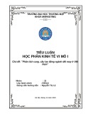 Tiểu luận mô Kinh tế vi mô: Phân tích cung, cầu lao động ngành dệt may ở Việt Nam