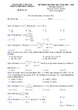 Đề thi học kì 2 môn Toán 11 năm 2019-2020 có đáp án - Trường THPT Đoàn Thượng