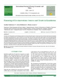 Financing of eco-innovations: Sources and trends in Kazakhstan