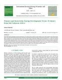 Finance and renewable energy development nexus: Evidence from sub-Saharan Africa