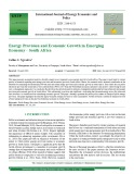 Energy provision and economic growth in emerging economy - South Africa