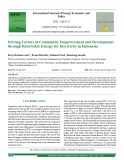 Driving factors of community empowerment and development through renewable energy for electricity in Indonesia