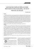 Giải pháp phát triển hệ thống sản phẩm hình thành tuyến du lịch Đông - Tây Yên Tử theo yêu cầu liên kết