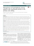 Management of hyperlipidemia among patients with rheumatoid arthritis in the primary care setting