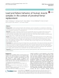 Load and failure behavior of human muscle samples in the context of proximal femur replacement
