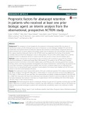 Prognostic factors for abatacept retention in patients who received at least one prior biologic agent: An interim analysis from the observational, prospective ACTION study