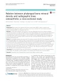 Relation between phalangeal bone mineral density and radiographic knee osteoarthritis: A cross-sectional study