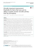 Clinically important improvement thresholds for Harris Hip Score and its ability to predict revision risk after primary total hip arthroplasty