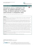 Interspinous process stabilization with Rocker via unilateral approach versus X-Stop via bilateral approach for lumbar spinal stenosis: A comparative study