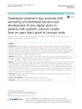 Clopidogrel treatment may associate with worsening of endothelial function and development of new digital ulcers in patients with systemic sclerosis: Results from an open label, proof of concept study