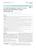 An initial loading-dose vitamin D versus placebo after hip fracture surgery: Randomized trial