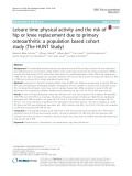 Leisure time physical activity and the risk of hip or knee replacement due to primary osteoarthritis: A population based cohort study (The HUNT Study)